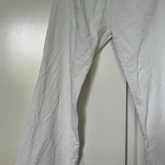 BRANDY MELVILLE White Elastic Waist Wide Leg Sweat Lounge Pants One Size - Picture 3 of 12